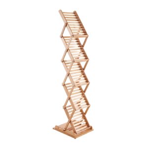 Présentoir écologique pliable en bambou pour brochures et catalogues au format A4.