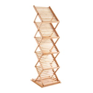 Présentoir écologique pliable en bambou pour brochures et catalogues au format A3
