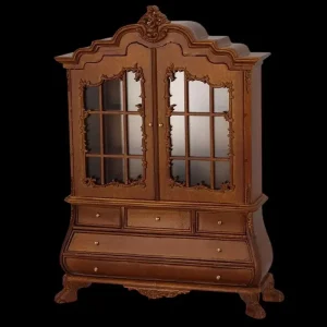 Armoire porte et tiroir en noyer – Style Louis XV