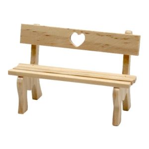 Banc de jardin dossier cœur