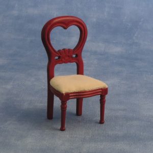 Chaise coeur en acajou