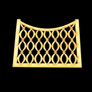 Clôture bois décorative – Incurvée – Lot de 4 sections