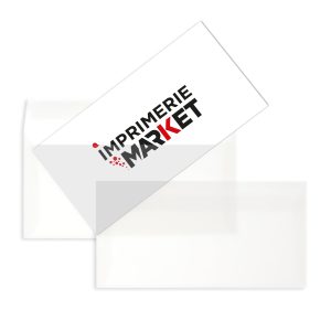 Carte de voeux 9,9 x 21 cm AVEC ENVELOPPES TRANSPARENTES