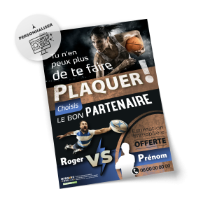 Flyers Rugby A5 à personnaliser