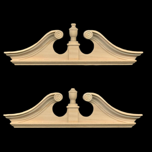 Fronton de porte simple