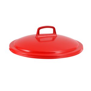 Couvercle avec poignée pour poubelle ronde tri sélectif 50 L – rouge