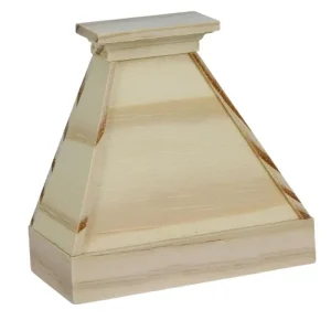 Hotte de cuisine en bois brut