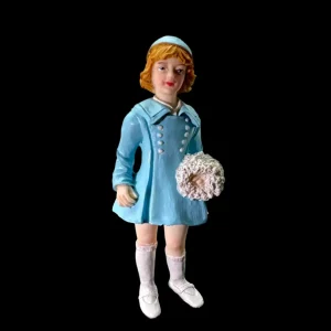 Jeune fille robe bleue