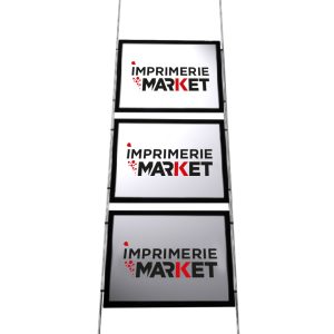 Kit Porte affiche A3 LED vitrine horizontale
