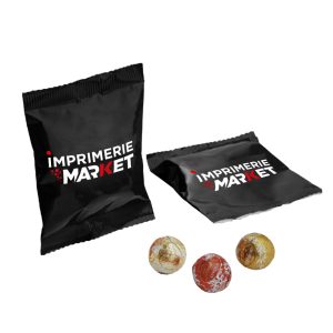 Mini sachet chocolat avec 3 bouchées Lindt Lindor avec création