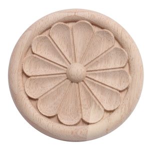 Rosace en bois naturel