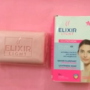Savon ELIXIR LIGHT clarifiant concentré glutathion activateur d’éclat anti tache anti vergeture corps et visage SPF 45