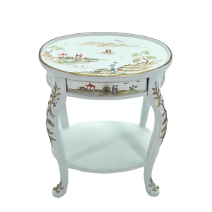 Table d’appoint ovale – Style Chinois