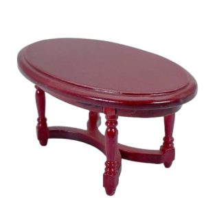Table basse ovale – Acajou