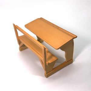 Table et banc d&rsquo;écolier en Pin