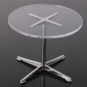 Table ronde en acrylique avec trépied