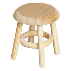 Tabouret bois brut – 4 pces