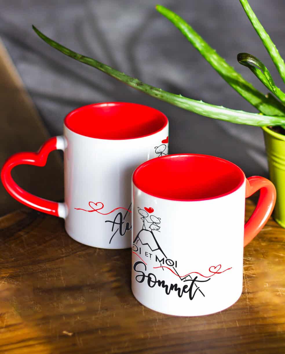 Tasse Cœur : Toi et moi au sommet – Image 2