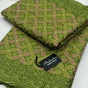 Tissu brodé ASHOKA SWISS Voile