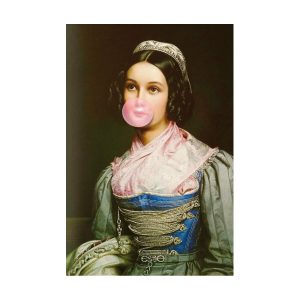 Blue-shaker – Affiche Chewing Gum Femme 40 x 60 cm – Blue Shaker