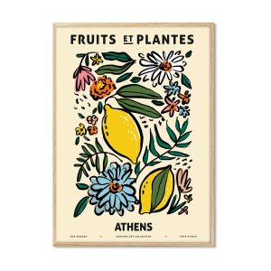 PSTR Studio – Affiche Zoe Athens 30 x 40 cm Fruits et Plantes – PSTR Studio