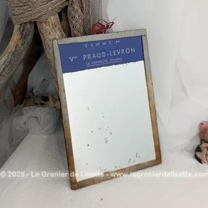 Ancien miroir publicitaire Tissus Vve Praud-Levron