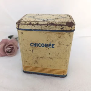 Ancienne boite métal sérigraphiée Poulain Chicorée