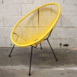 Fauteuil scoubidou jaune