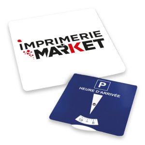 Disque de stationnement publicitaire – Personnalisation quadri verso