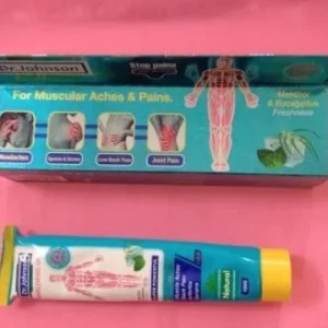 Gel naturel mentholé Dr JOHNSON analgésique contre les courbatures et douleurs musculaires maux de dos arthrites et Entorses