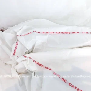 Ancien drap hôpital C.H. CAYENNE 1978