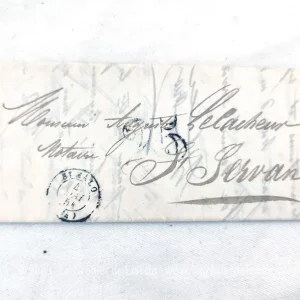 Ancienne petite lettre pli du 3 mai 1851