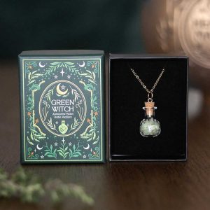 Collier avec pendentif Flacon Green Witch – Something Different