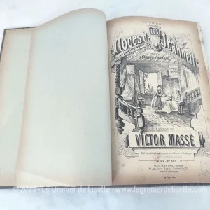 Grand livre partition opéra Les Noces de Jeannette de V. Massé