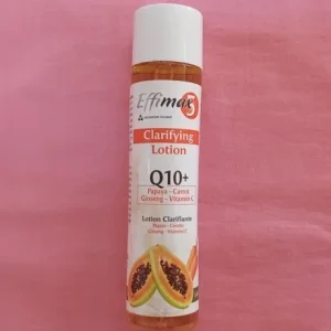 Lotion clarifiante EFFIMAX5 Q10 aux extrait de papaye, carotte, ginseng et vitamin C