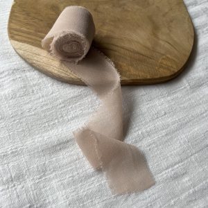 Ruban mousseline beige