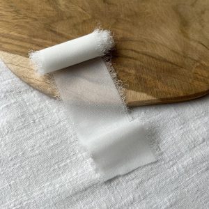 Ruban mousseline blanc
