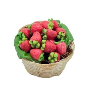Panier fraises en osier tressé
