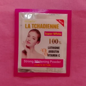 Poudre blanchissante puissante action 3 jours O&rsquo;CARLY LA TCHADIENNE super white100% luthione arbutin et vitamin C