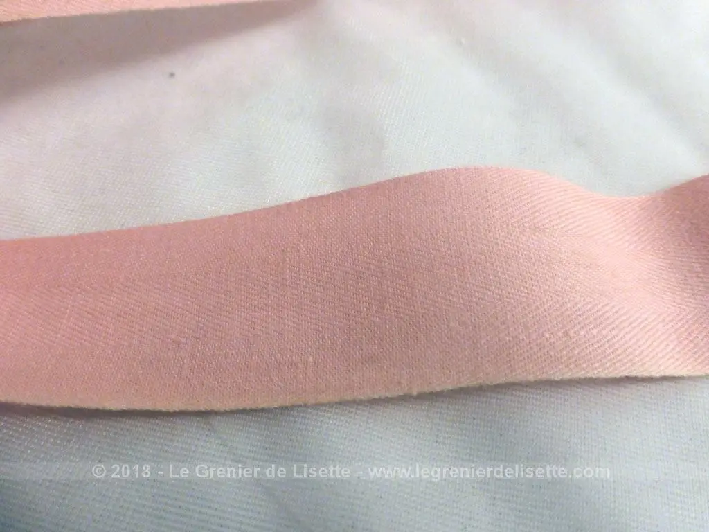 Ancien ruban extra-fort couleur rose pastel – Image 3