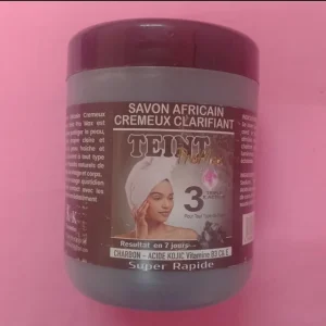 Savon africain cremeux clarifiant TEINT PRO MAX 3 action resultat en 7 jours charbon, acide kojic vitamine B3 Cet E super rapide