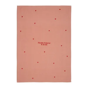 Torchon Douce Amour 50 x 70 cm – Coton, Yliades