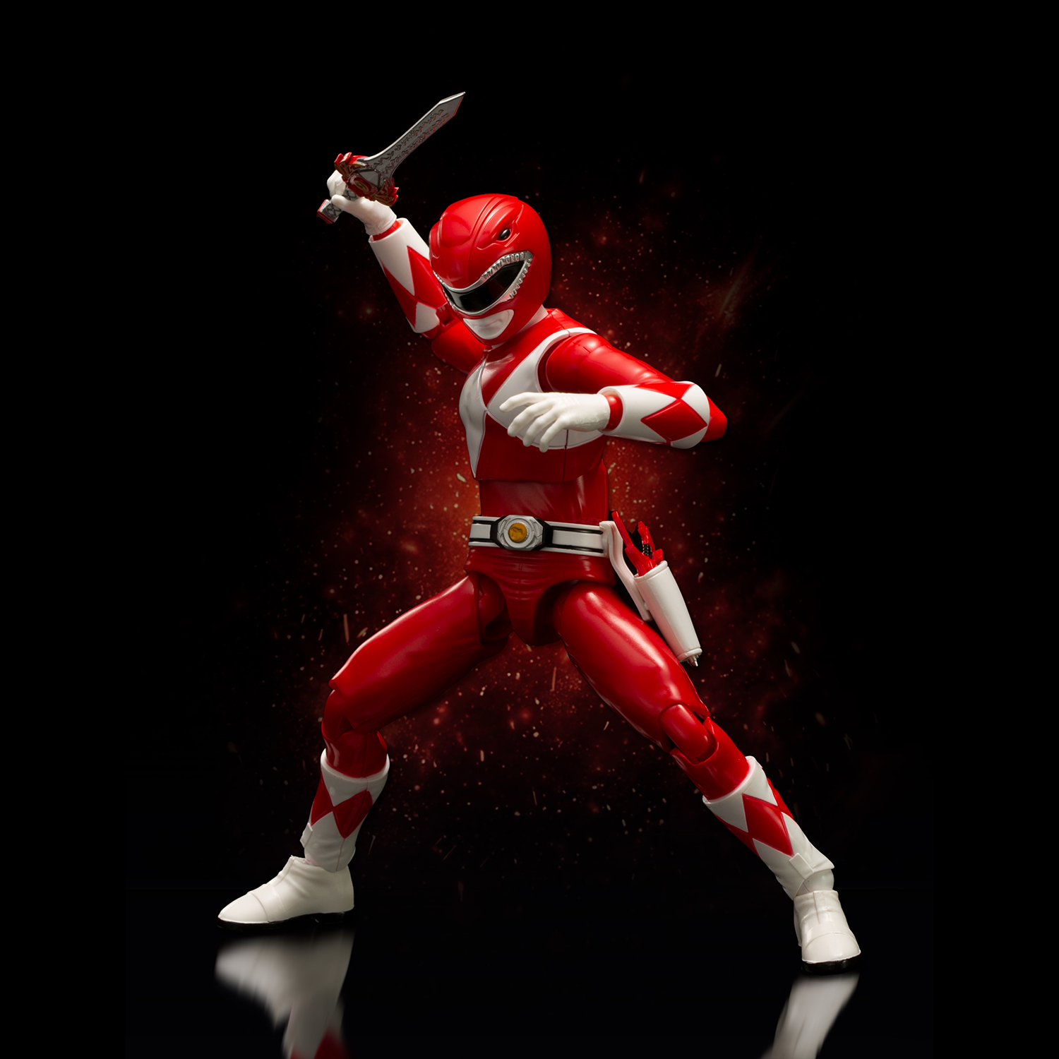 Flame Toys Furai Action MMPR Red Ranger Action Figure Model Kit – Image 4