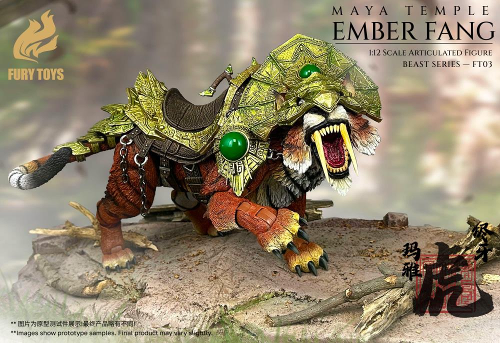 Fury Toys Beast Series Maya Temple Ember Fang Red Tiger Deluxe 1/12 Scale Action Figure – Image 8