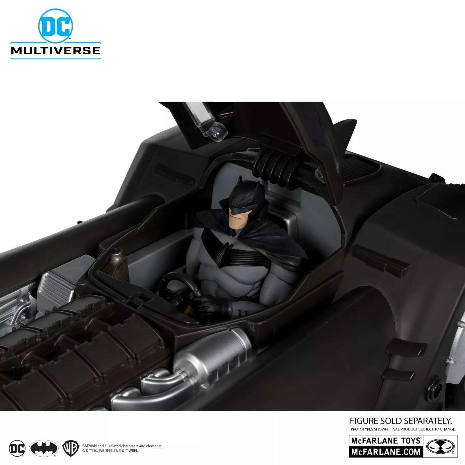 McFarlane Toys DC Multiverse Batman White Knight Batmobile ( Gold Label ) – Image 7