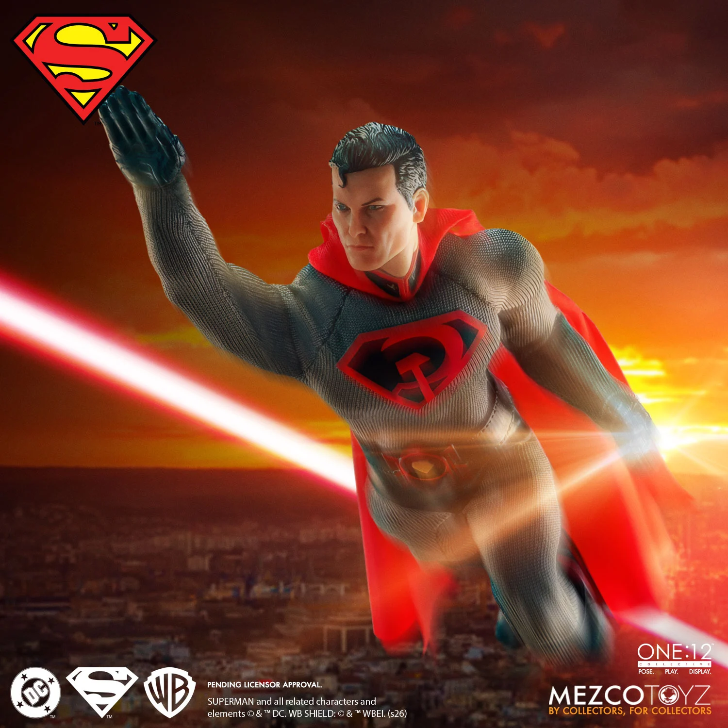 Mezco One:12 Collective Superman – Red Son Action Figure – Image 7