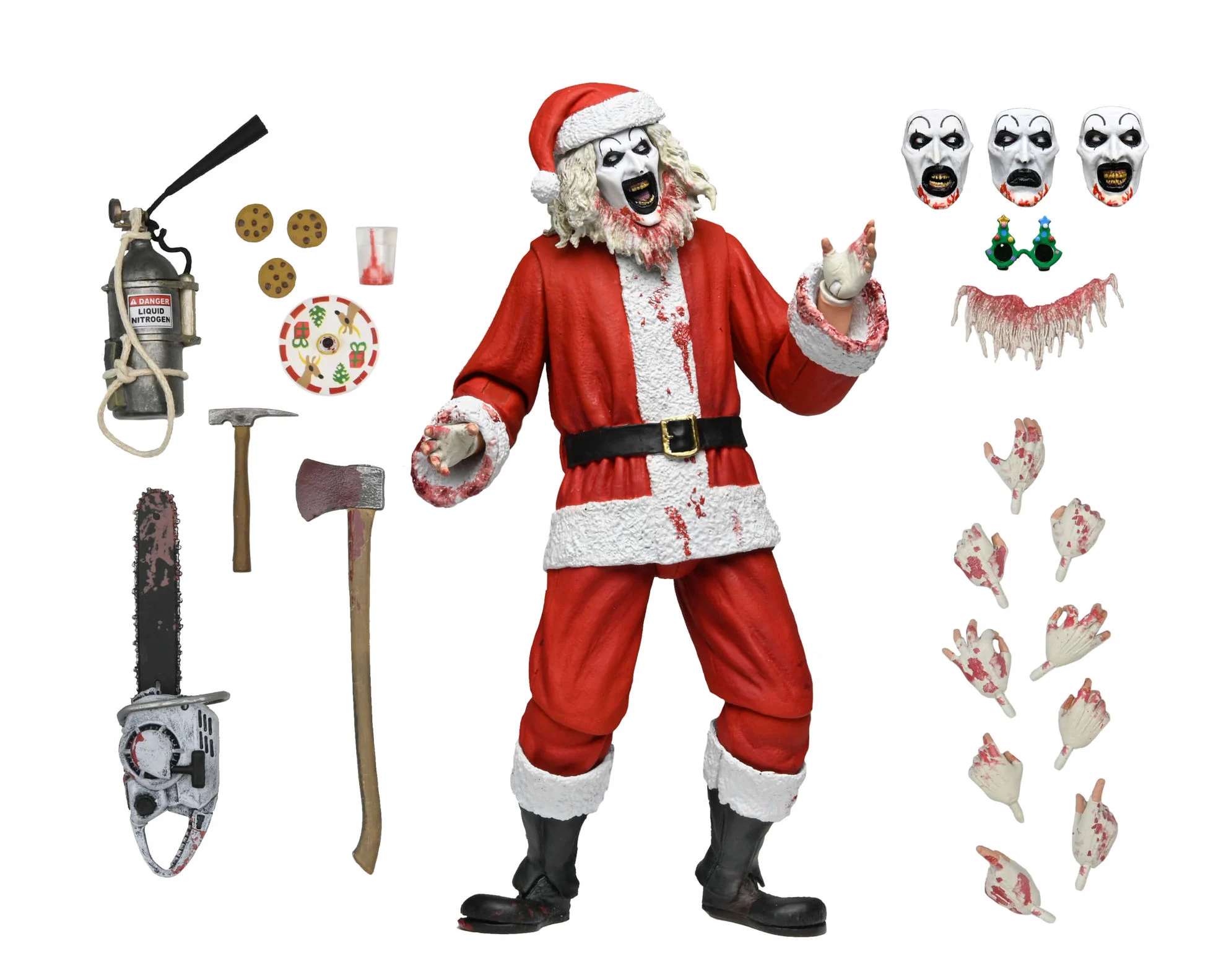 NECA Terrifier 3 Ultimate Art the Clown Bloody Santa Suit Action Figure – Image 5