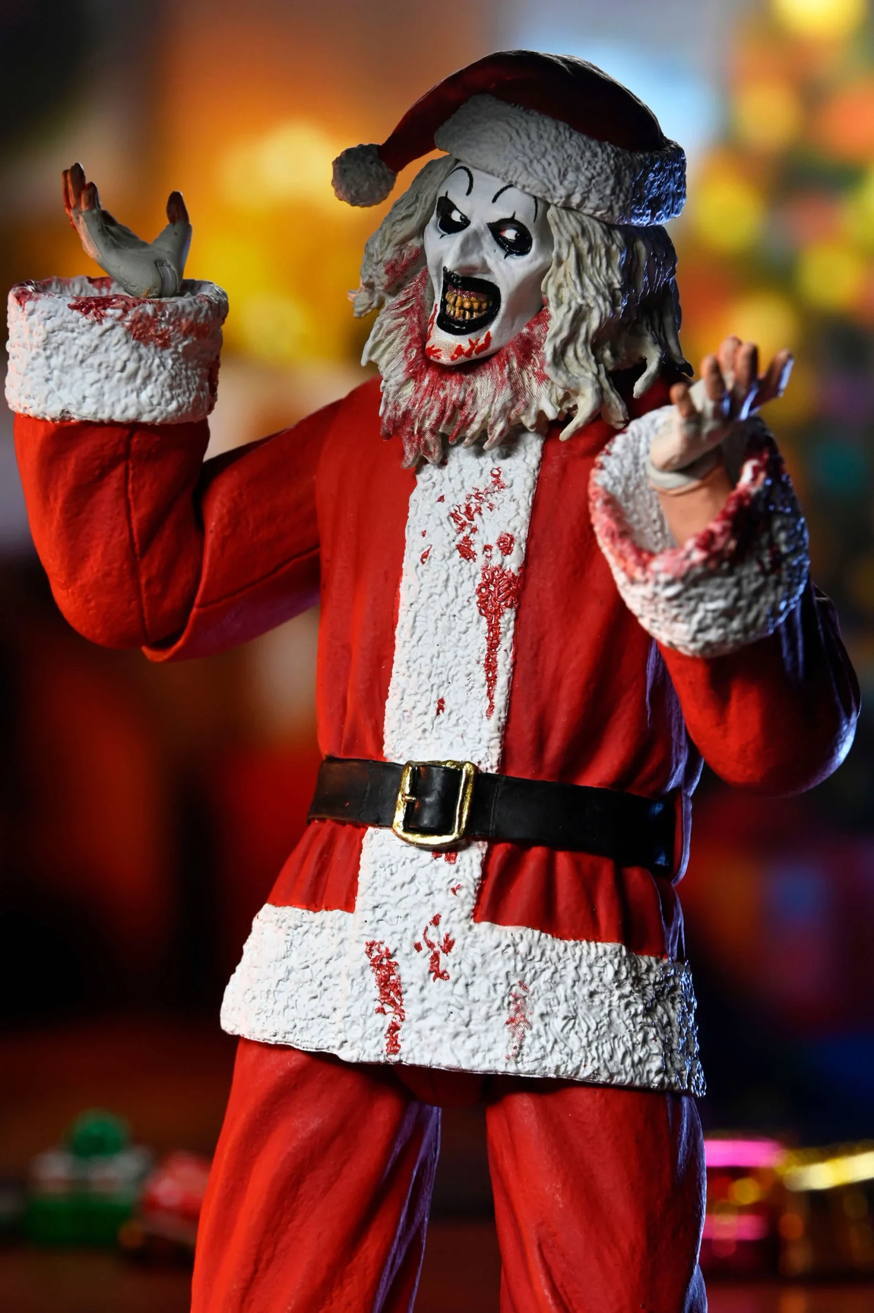 NECA Terrifier 3 Ultimate Art the Clown Bloody Santa Suit Action Figure – Image 2