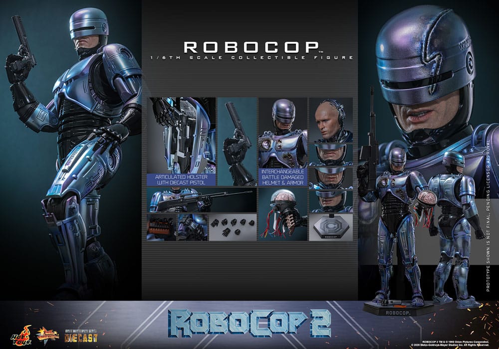 Hot Toys Movie Masterpiece RoboCop 2 RoboCop Diecast Action Figure – Image 3