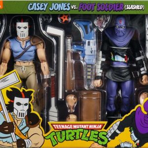 NECA Teenage Mutant Ninja Turtles Casey Jones and Foot Soldier TMNT Action Figure 2 Pack